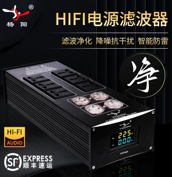 Yangyang YYAUDIO EMI Power Line Filter for Audio Systems, Anti-Interference Power Strip for AV Noise Reduction, Lightning Protection and Purification
