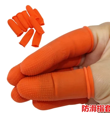 Thickened Anti-Slip Finger Guard Wear-Resistant Latex Finger Covers Rubber Protection Money Counting Paper Flipping Labor Protection Rubber Finger Sleeves