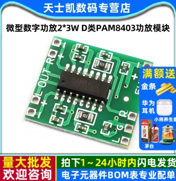 Mini Digital Amplifier 2*3W Class D PAM8403 Amplifier Module 2.5~5V USB Powered DIY Audio Amplification