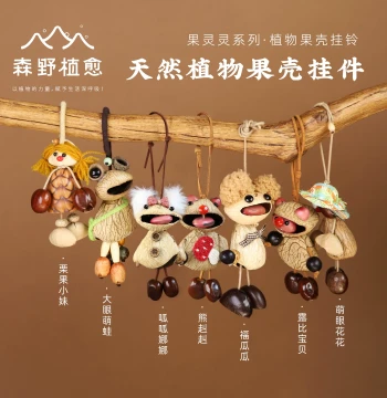 Frog Pendant Ornament Nut Shell Rattle Bag Charm