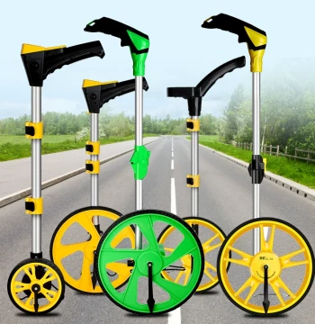 Measuring Wheel Hand-Push Roller Distance Meter, Road Measuring Cart, Mechanical Digital Display Outdoor Rolling Ruler for Engineering Measurement