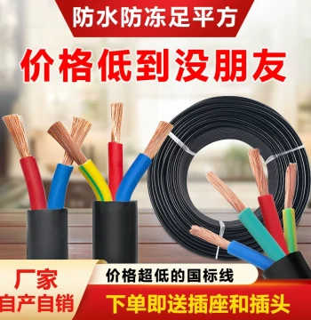 Power Cord RVV National Standard Household 2-Core 3-Core 1.5 2.5 4 6 sq mm Three-Phase 4-Wire Cable Four-Core Sheathed Wire