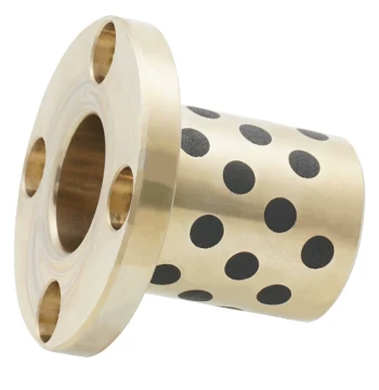 Round Flange Bushing with Embedded Graphite Wear-Resistant Bronze Sleeve Copper Alloy Oil-Free Bushing MPTZ30/35/40/50