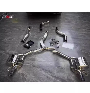 Custom Full-Series Car Exhaust Upgrade: Head, Mid, and Tail Sections with Valve for Sports Car Sound - Sende RES