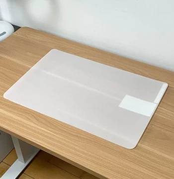 IKEA PLATSA Desk Mat, Plastic White Semi-Transparent Computer Desk Protector for Writing Tables and Office Desks