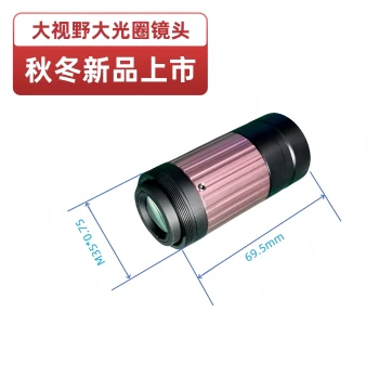 Wide-Field Microscope Lens with Large Aperture, 8K Resolution, Monocular Zoom Lens for Live Streaming and Industrial Inspection Vision Magnification