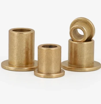 Powder Metallurgy Oil-Impregnated Bronze Bushing with Stepped Shoulder Flange, Inner Diameter 4/8-30mm