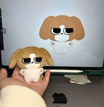 Beagle Plush Keychain 10cm Handmade