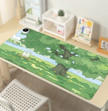 V-SION Graffiti Oil Painting Style Heated Mouse Pad Extra-Large Heating Warming Desk Pad Office Mat Desktop Computer Keyboard Electric Heating Board Hand-Warming Desk Pad
