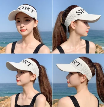 Sun Protection Visor Cap Summer White Sports Sun Hat UV Protection Running New Baseball Cap Sun Hat