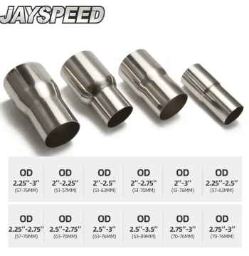 Car Motorcycle Modification Stainless Steel Exhaust Pipe Size Reducer Adapter Converter Pipe Variable Diameter Joint Connection Adapter