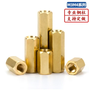 Double-Ended Hex Brass Standoff M2 M3 M4 M5 M6 Brass Stud Computer Case Motherboard Spacer Screw Isolation Pillar