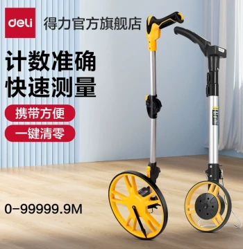 Deli Tools Digital Measuring Wheel, High-Precision Mechanical Roll Ruler with Electronic Display