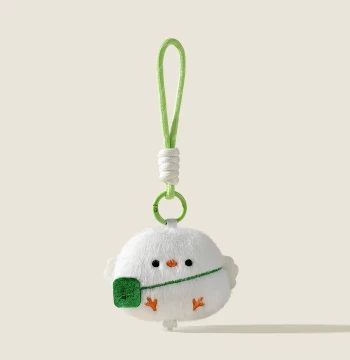 Plush Dove Backpack Charm with Keychain