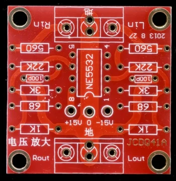 NE5532 Preamp 3x DC Amplification Bare PCB Also Suitable for Other High-End Op-Amps JCDQ41AK