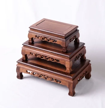 Chicken Wing Wood Base for Rosewood Crafts, Solid Wood Display Stand for Fish Tanks, Vases, Stones, Bonsai, Buddha Statues, and Teapots