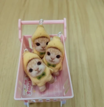 Cat Keychain 3cm Cute Fruit Design