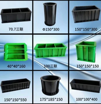 Thickened 100-Set Triple Concrete Test Block Molds, 70.7 Mortar, 150 Cube Compression and Impermeability Sand-Plastic Test Molds