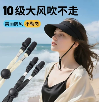Sun Hat Windproof Strap Bucket Hat Elastic Fixation Buckle Anti-Drop Accessory for Women's Straw Hats