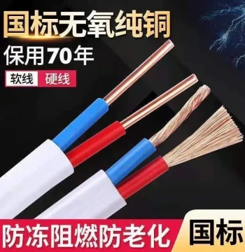 National Standard Pure Copper BVVB Sheathed Cable 2-Core 1.5/2.5 mm² Flexible/Rigid Wire for Home Power Cables