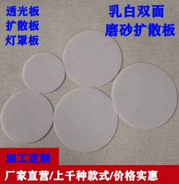Round Acrylic Light Diffuser Panel for LED Ceiling Lights, Pendant Lamp Housing, Customizable Separate Lampshade