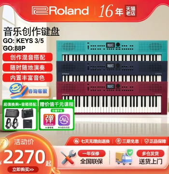Roland GO:KEYS 3/5 Digital Piano MIDI Keyboard GO-88PX Portable Beginner Electronic Keyboard