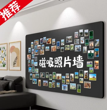 Magnetic Display Board Photo Wall, Magnetic Whiteboard, Small Chalkboard, Magnetic Wall Sticker for Fridge/Wall Decor, Soft Enamel Pins for Polaroid Customization