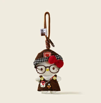 Hello Kitty Plush Bag Charm Cute Backpack Ornament for Women