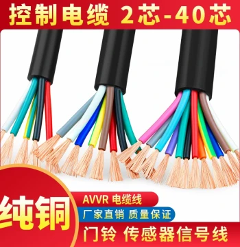 RVV2 3 4 5 6 7 8 10 Core 0.3 0.5 0.75 sq.mm Pure Copper Control Signal Cable Sheathed Wire