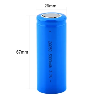 26650 Lithium Battery 8000mAh/8800mAh Rechargeable Battery 3.7V for High-Power Flashlights