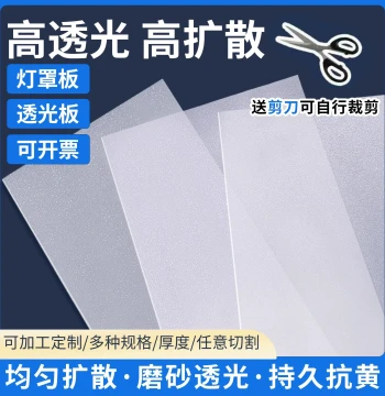LED Light Panel Acrylic Anti-Glare Spotlight Ceiling Lamp Shade Light Blocking Sheet Soft Light Diffuser Board Translucent Paper Lamp Film