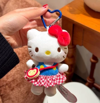 Plush Doll Keychain Summer Kitty Design Cute Gift