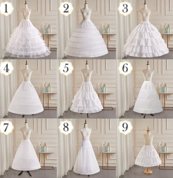Bridal Wedding Dress Crinoline Adjustable Extra Volume Mid-Length Bone Cage Lolita Gown Inner Extension Hoop
