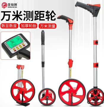 Measuring Wheel Push Roll Ruler Measurement Wheel Electronic Acre Meter Road Measuring Instrument Mechanical Roller Cart Engineering Measuring Ruler