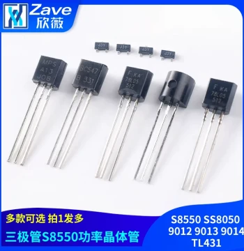 Transistor S8550 SS8050 9012 9013 9014 TL431 SMD Through-Hole Transistor 78L05
