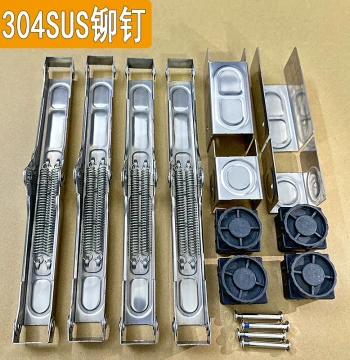 Heavy-Duty Stainless Steel Folding Table Hardware Kit – Dual Spring Latch Support Frame, Hinges, and 304 Grade Load-Bearing Legs
