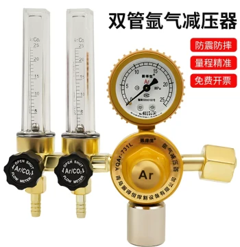 Dual-Tube Argon Gauge Drop-Resistant Dual-Tube Argon Regulator Shared by Two Welders Dual-Flow Argon Gauge Pressure Reducing Valve