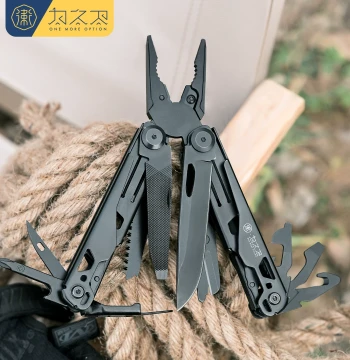 Zhiweiwei Pioneer Outdoor Multi-Function Tool Plier, Vehicle Emergency and Camping Swiss Army Knife, Folding Knife with Scissors