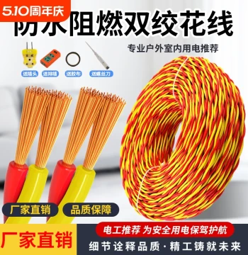 Household RVS Twisted Pair Wire 2-Core 1/1.5/2.5 sq mm EV Charging Cable LED Lamp Holder Freeze-Resistant Power Line