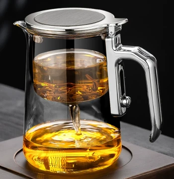 Chafangyuan New Flip-Top Rodless Magnetic Floating Cup Teapot Tea Water Separation Glass High-End Tea Set