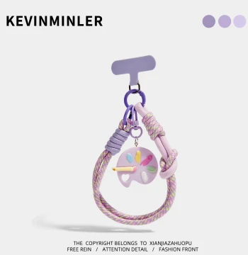 Phone Lanyard Wrist Strap with Bag Charm Pendant