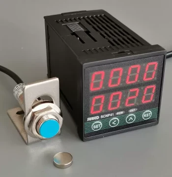 Industrial Motor Tachometer with Digital Display, Line Speed Measurement Instrument with Control, Machine Equipment Frequency Meter, Line Speed