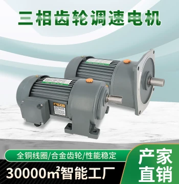 Three-Phase Gear Reduction Motor 380V 100-3700W Horizontal VFD Speed Control Motor All-Copper Vertical with Brake