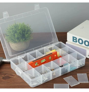 EKB-212 Transparent Plastic Box Component Sample Box Parts Box Compartmentalized Storage Box 24-Grid Tool Accessories Multi-Grid