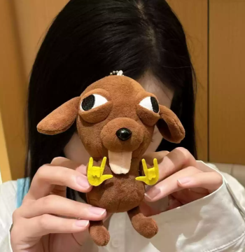 Chihuahua Plush Doll, Large Ugly-Cute Abstract Meme Toy