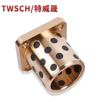 Square Flange Graphite Bronze Bushing MPTSZ16/20/25 | Oil-Impregnated Copper Alloy Self-Lubricating Sleeve OFR03 | Wear-Resistant Liner