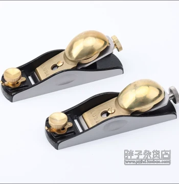 LUBAN European Style Woodworking Cast Iron Plane Pure Copper Cover Plate Short Plane 12 Degree 20 Degree Metal Plane