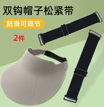 Hat Elastic Band Silicone Anti-Slip Adjustable Elastic Strap Wig Cap Net Fixing Strap Double Hook Detachable Buckle