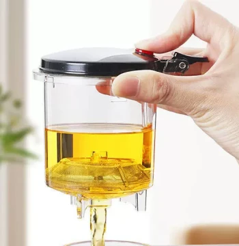 Piaoyi Cup Inner Liner Tea Compartment Food-Grade PC Material Teapot Accessory Plastic Liner One-Touch Filter Linglong Cup Filter Mesh