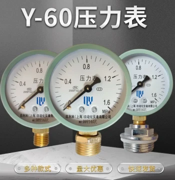 Tap Water Fire Pipe Pressure Test Standard 4/8" 1" Y100/Y60 Pressure Gauge Floor Heating Pressure Test Gauge 1.6